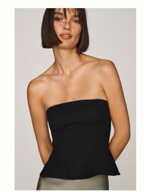 Maeve Black Peplum Top